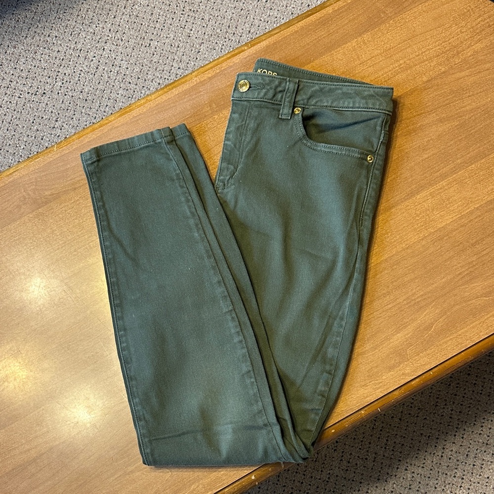 Michael Kors Women’s Size 8 Green Izzy Skinny Jeans